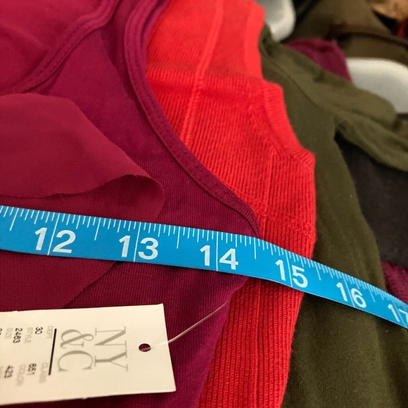 NWT New York & Company Blouse Womens Sz XS Magenta Pink‎ Ruffle Front Tank Cami - Picture 7 of 9